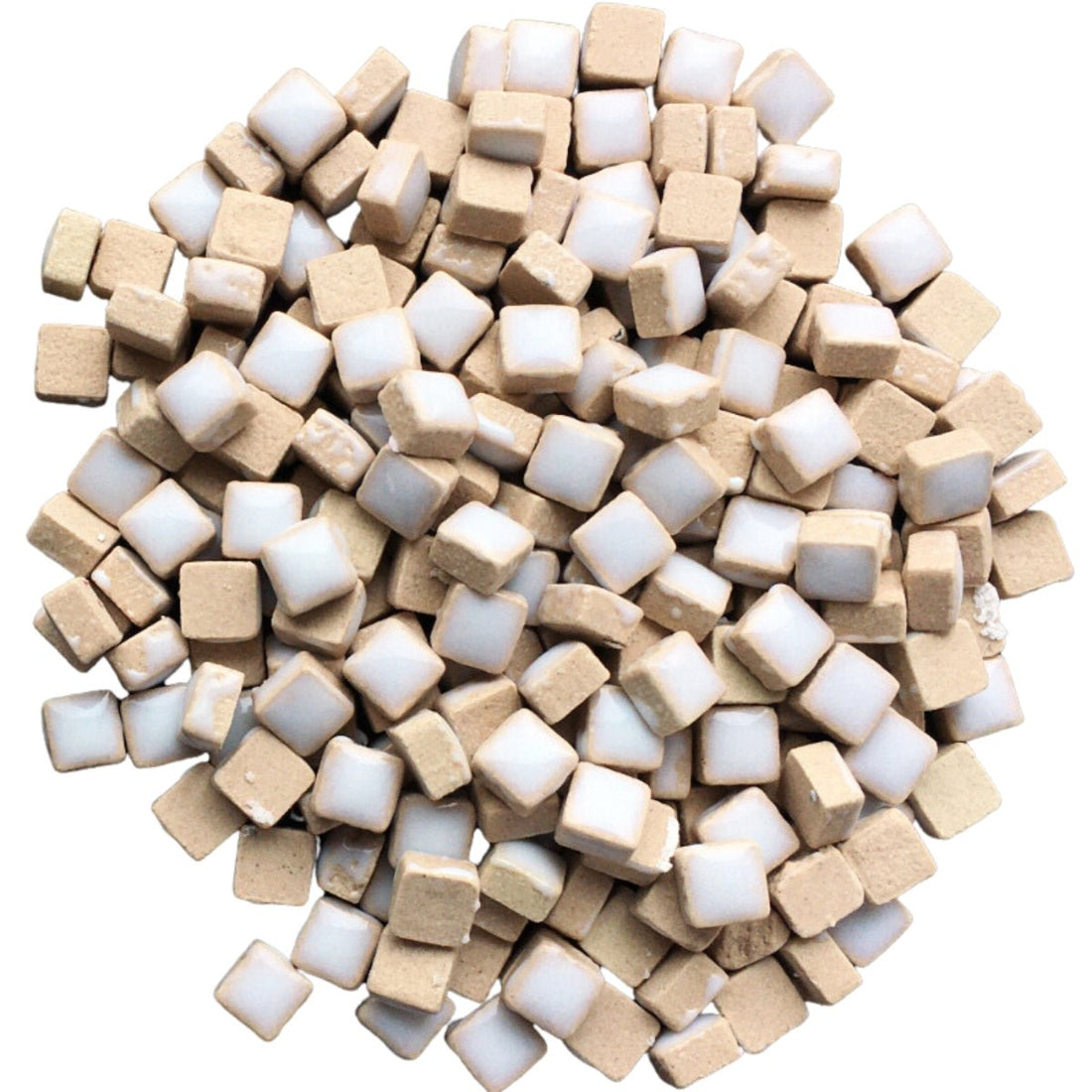 Verre Mosaique - glass mosaic -Glasmosaik-glasmozaïek-Micro Keramiek 5mm Wit - mosaicshop