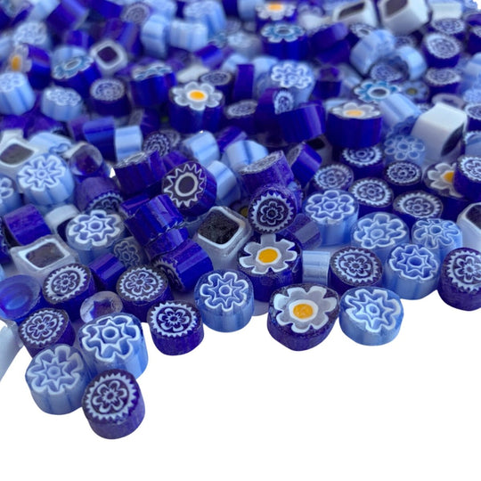 Millefiori Dunkelblau-Mix