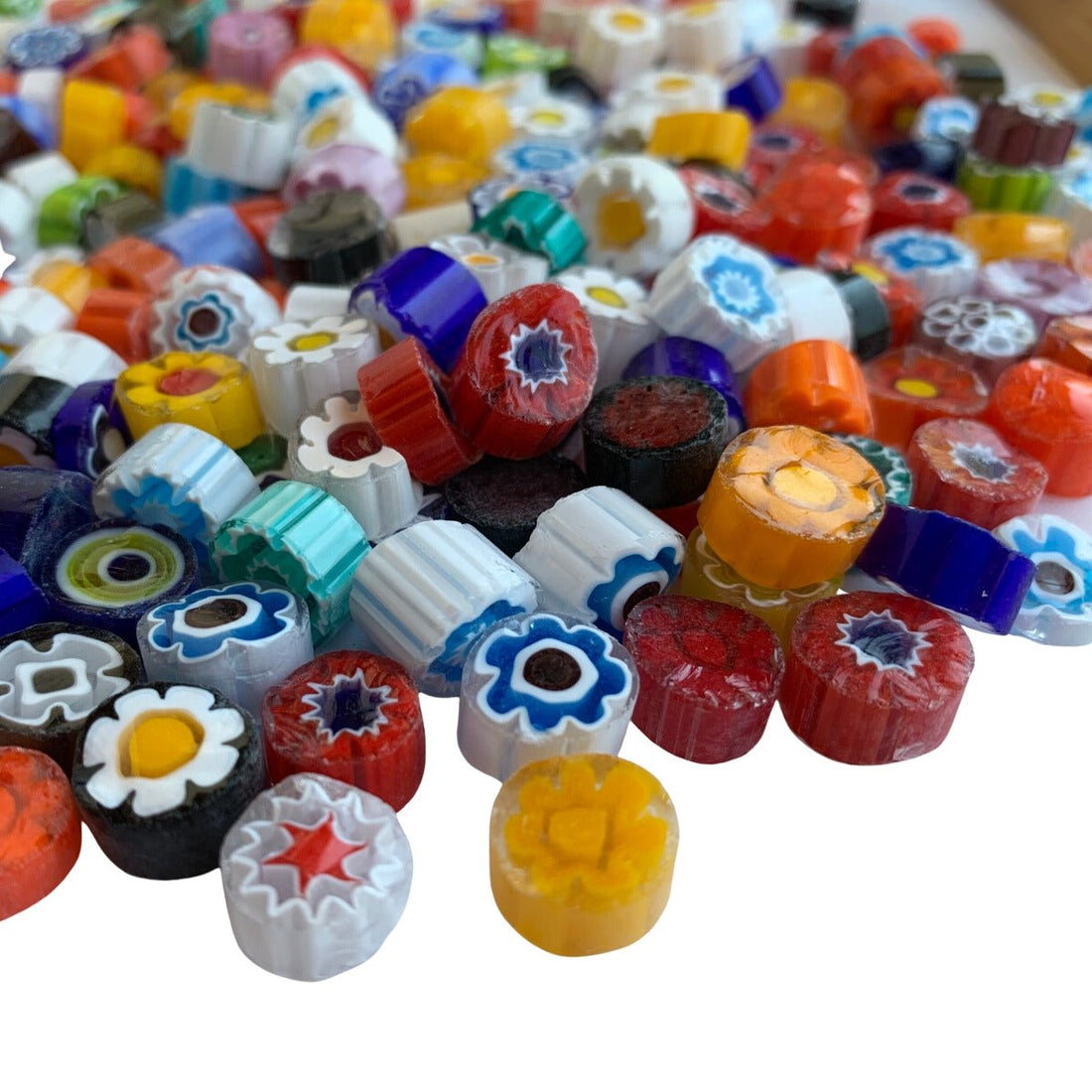 Lasimosaiikki – Millefiori värisekoitus 11/12 läpinäkyvä - mosaicshop