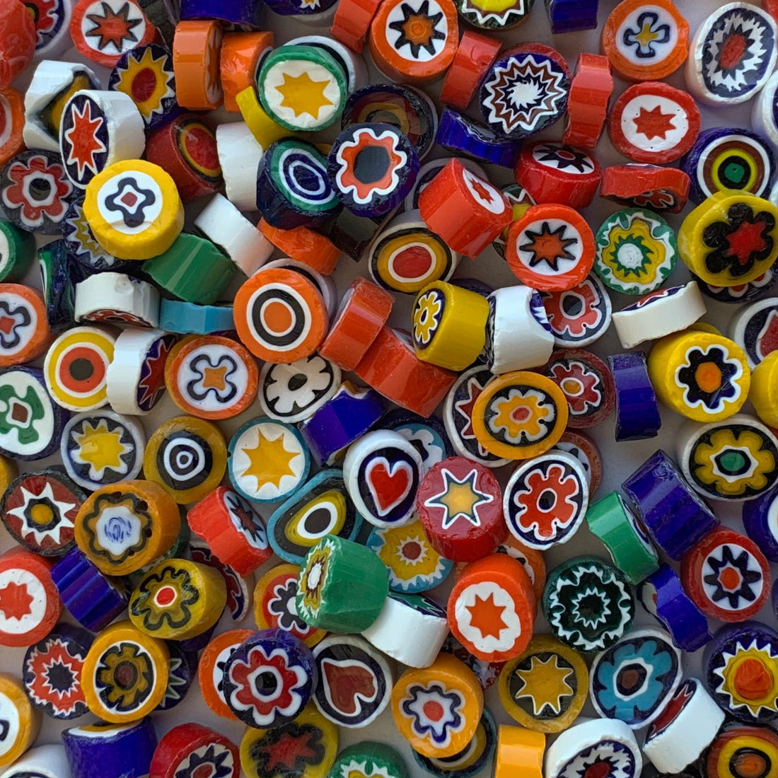 Lasimosaiikki – Millefiori värisekoitus 11/12 läpinäkymätön - mosaicshop