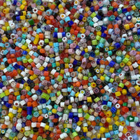 Lasimosaiikki – Millefiori värisekoitus 4/5 läpinäkyvä - mosaicshop