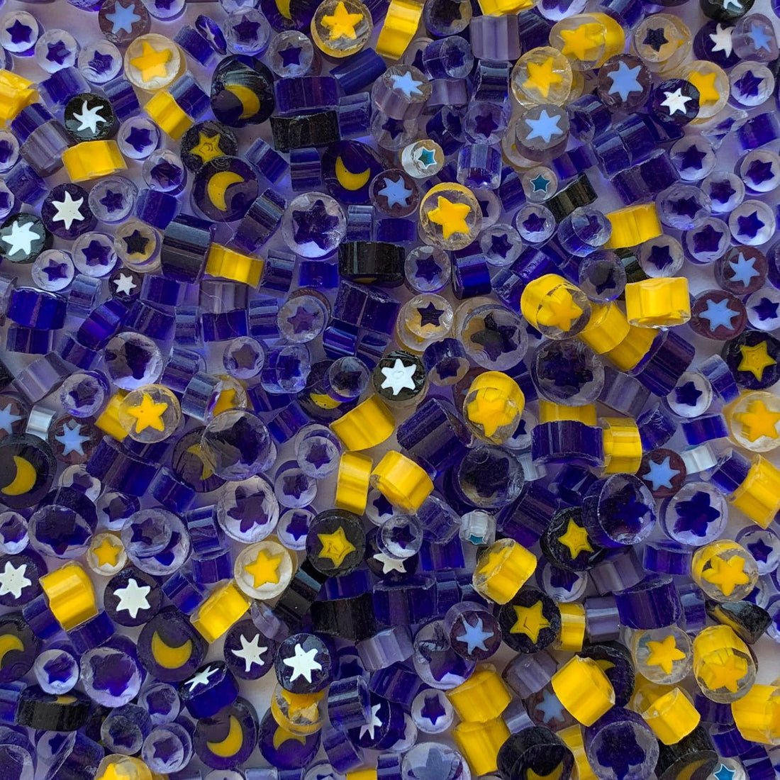 Lasimosaiikki – Millefiori tähtisekoitus - mosaicshop