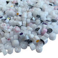 Lasimosaiikki – Millefiori valkoinen sekoitus - mosaicshop