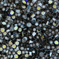 Lasimosaiikki – Millefiori musta sekoitus - mosaicshop