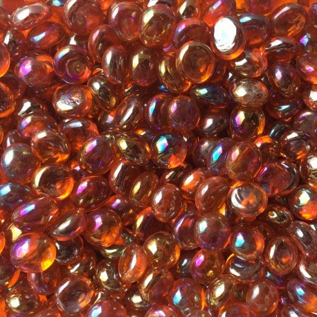 Glasnuggets 9-13mm  Diamantorange