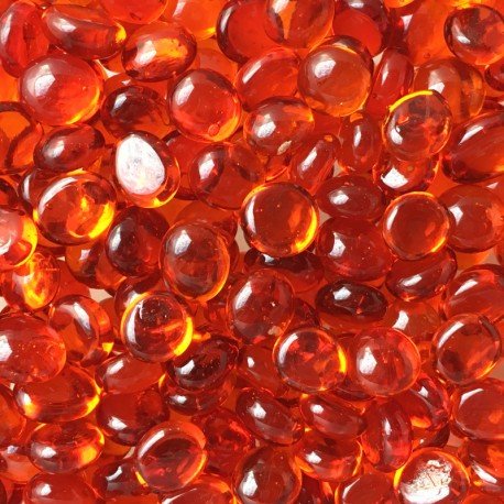 Lasimosaiikki – Minilasipisarat 9-13mm kristallinoranssi - mosaicshop