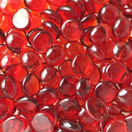 Lasimosaiikki – Minilasipisarat 9-13mm kristallinpunainen - mosaicshop