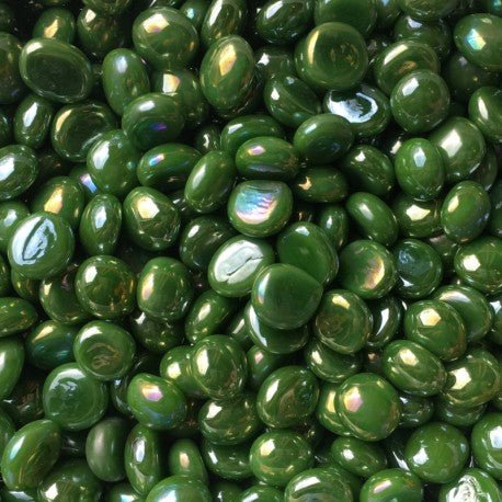 Verre Mosaique - glass mosaic -Glasmosaik-glasmozaïek-Mini Glasdruppels 9-13mm Opaalgroen - mosaicshop