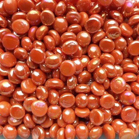 Lasimosaiikki – Minilasipisarat 9-13mm opaalinoranssi - mosaicshop