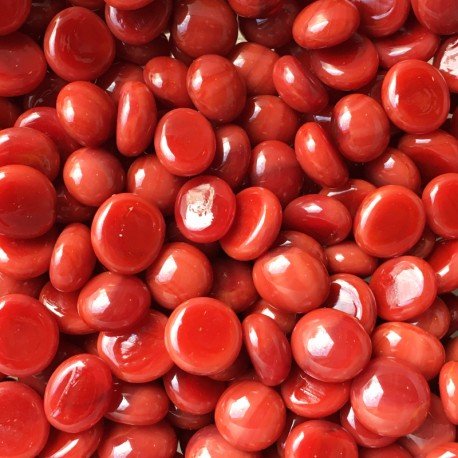 Lasimosaiikki – Minilasipisarat 9-13mm punainen - mosaicshop