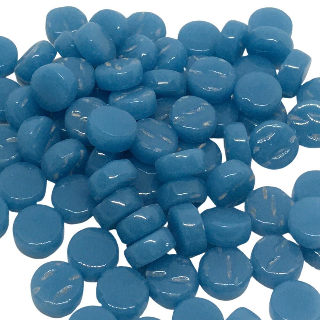 Lasimosaiikki – Minipyörylät 8mm sininen järvi - mosaicshop