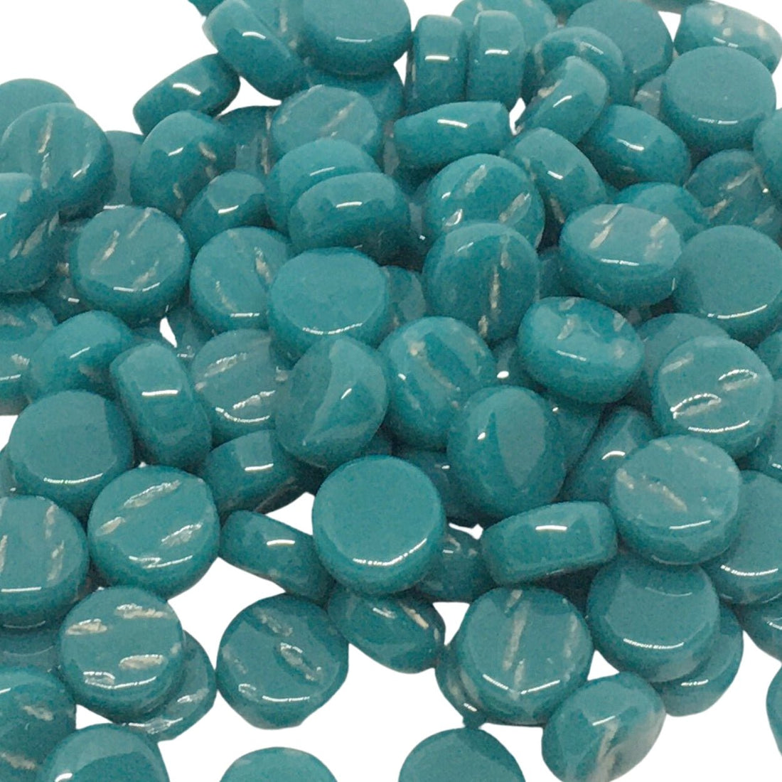 Lasimosaiikki – Minipyörylät 8mm tummansyaani - mosaicshop