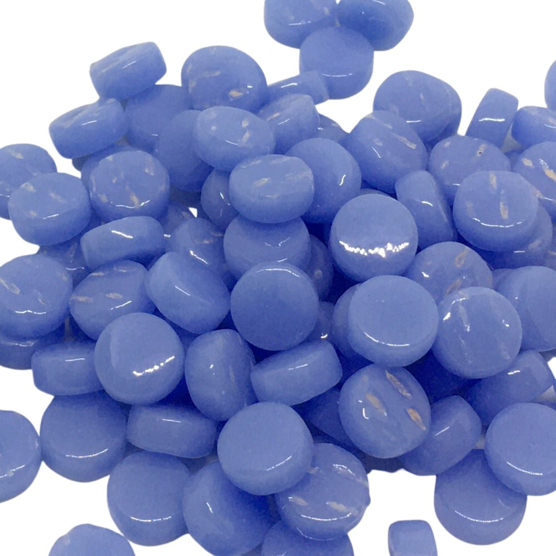 Lasimosaiikki – Minipyörylät 8mm vaaleansininen - mosaicshop