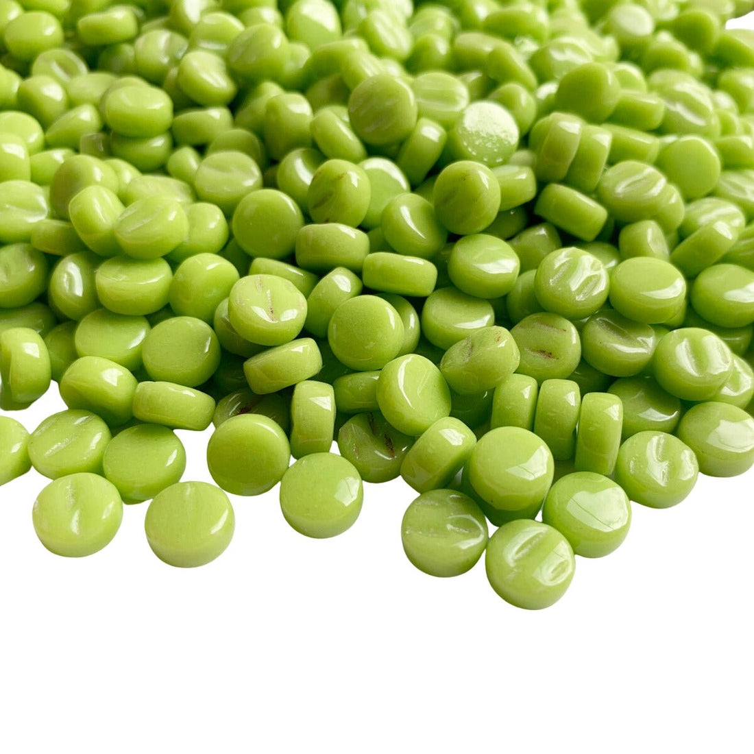 Lasimosaiikki – Minipyörylät 8mm lime - mosaicshop
