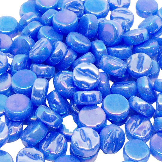 Mini Rondjes Parelmoer 8mm Blauw