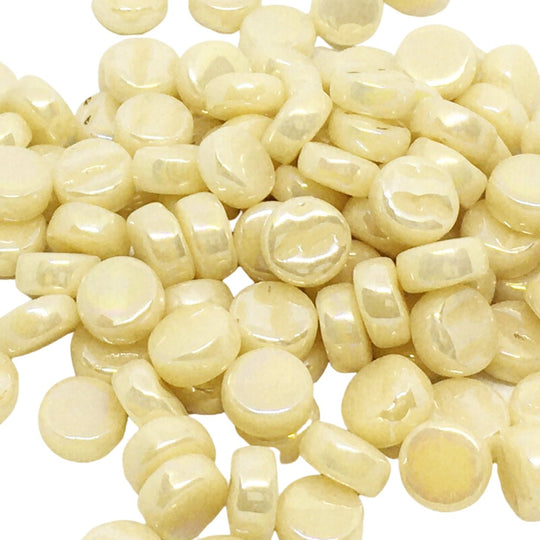 Mini Rondjes Parelmoer 8mm Crème