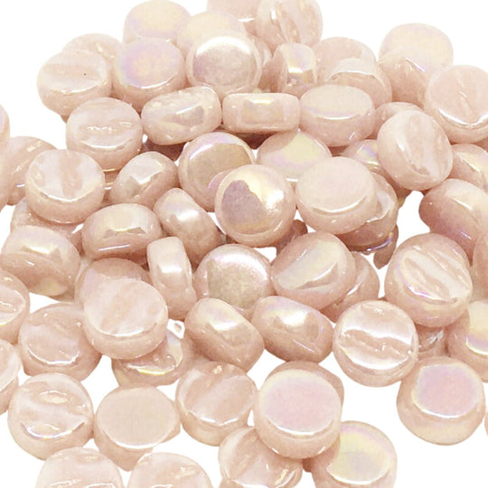 Mini Rondjes Parelmoer 8mm Rozenblaadje