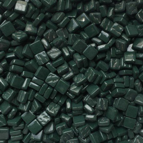 Lasimosaiikki – Ottoman 8mm tummanvihreä - mosaicshop