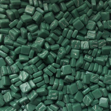Lasimosaiikki – Ottoman 8mm kuusenvihreä - mosaicshop