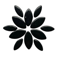 Lasimosaiikki – Ottoman-terälehdet musta - mosaicshop