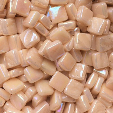 Lasimosaiikki – Helmiäishohtoinen Ottoman 8mm roosa Blush - mosaicshop