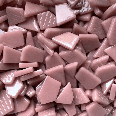 Lasimosaiikki – Ottoman-palapelit tumma vaaleanpunainen - mosaicshop