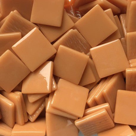 Lasimosaiikki – Pâte de Verre 25mm toffee - mosaicshop