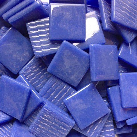Lasimosaiikki – Pâte de Verre 25mm lämmin sininen - mosaicshop