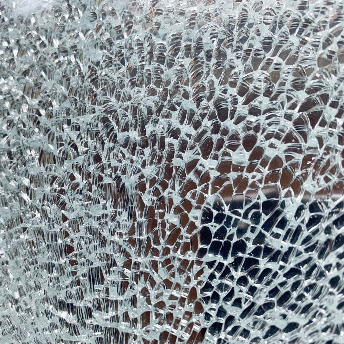Lasimosaiikki – Safety Glass hopeinen peili - mosaicshop