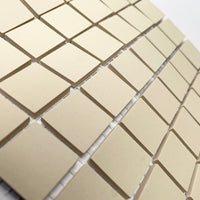 Winckelmans Blanc – matte Mosaikfliesen im Format 20x20 mm auf Netz