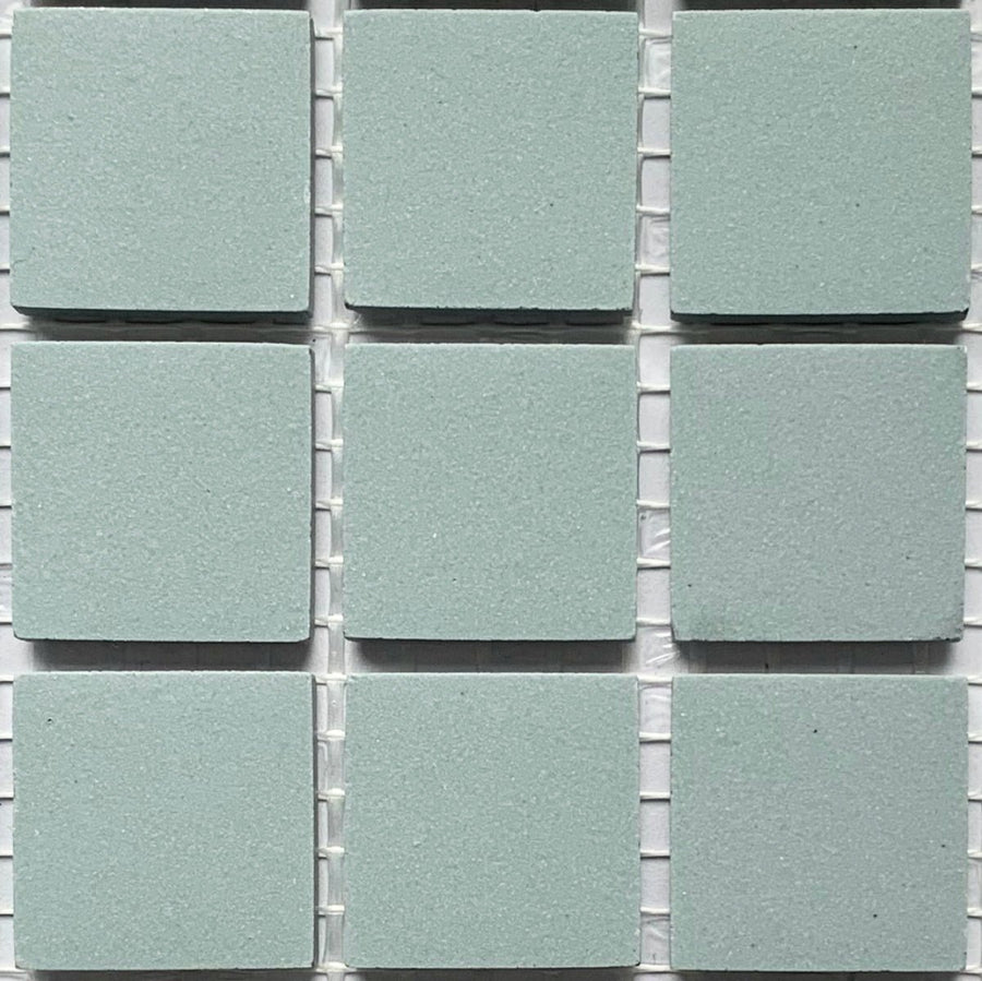 Winckelmans Bleu Pale – matt 20x20 mm mosaic tiles on mesh