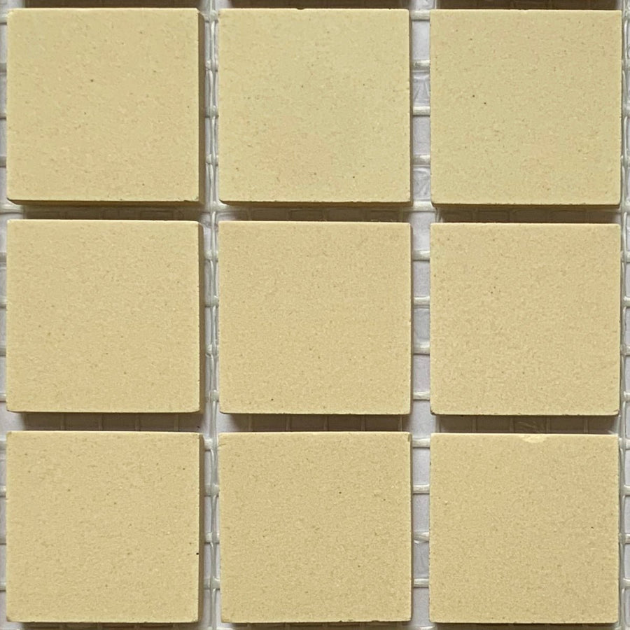 Winckelmans Ivoire – matt 20x20 mm mosaic tiles on mesh