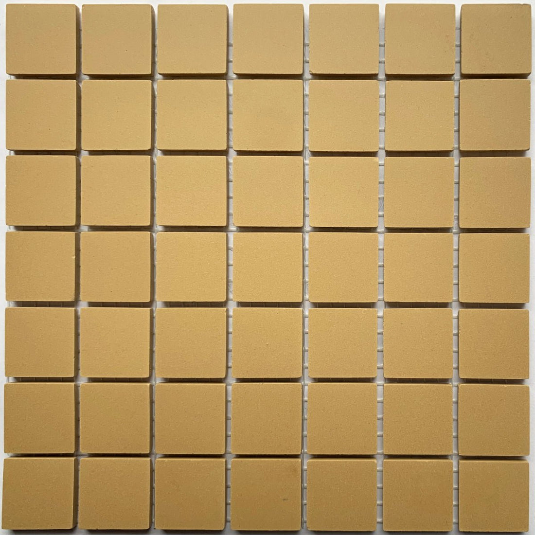 Winckelmans Jaune – matte Mosaikfliesen im Format 20x20 mm auf Netz