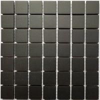 Winckelmans Noir – matt 20x20 mm mosaic tiles on mesh