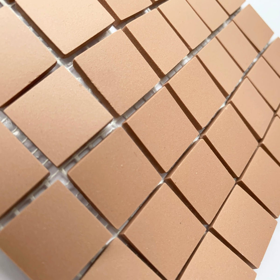 Winckelmans Vieux Rose – matt 20x20 mm mosaic tiles on mesh