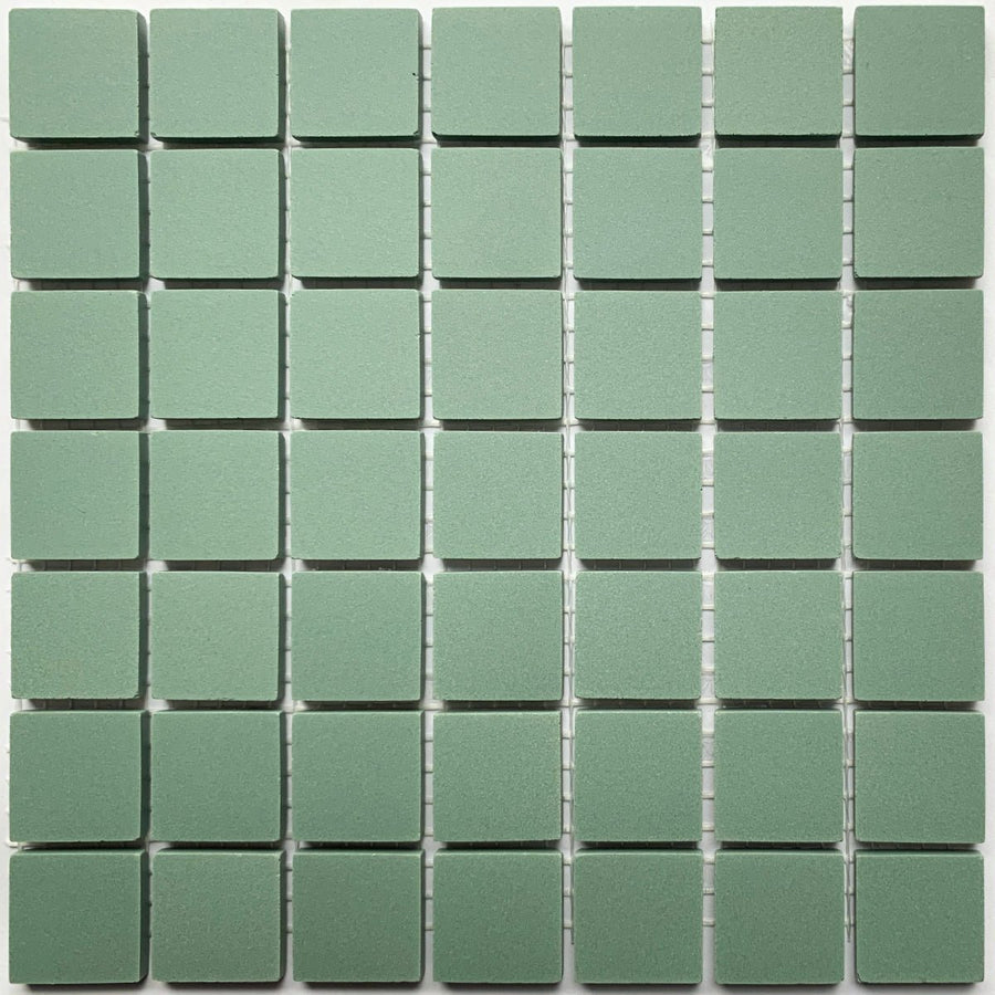 Winckelmans Vert – matte mozaïektegels van 20x20 mm op gaas